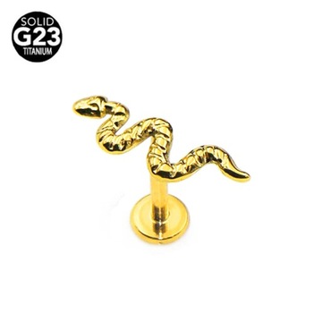 Пирсинг Labret de Puma de Abeja De Serpiente de Titanio G23, Pendiente