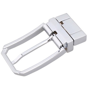 Klamra paska do paska o szerokości 3,3 cm i 0,5 cm Premium Cowboy Prostokątna szpilka, chrom
