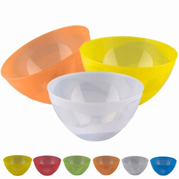 Miska 0,85L mała miseczka plastikowa transparent salaterka imprezowa Fala
