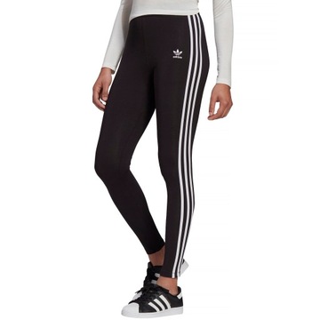 Adidas Originals legginsy czarne klasyczne damskie 3-Stripes GN4504 XXS