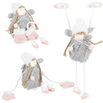 РОЖДЕСТВЕНСКАЯ ФИГУРКА АНГЕЛА, СИДЯЩАЯ ДЕВУШКА