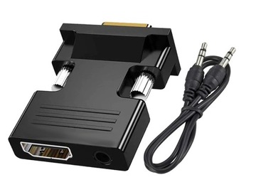 АДАПТЕР-ПРЕОБРАЗОВАТЕЛЬ ИЗ HDMI В VGA D-SUB АУДИО ЗВУК