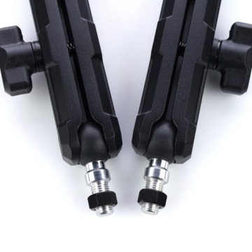 Складные зеркала Adventure E24 для мотоциклов с зажимами и адаптерами черные