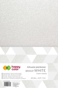 Arkusze piankowe brokatowe WHITE+1ark.GRATIS!