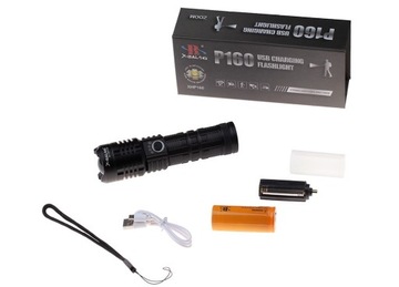 X-BALOG ОЧЕНЬ МОЩНЫЙ ФОНАРЬ XHP160 26650 USB ZOOM