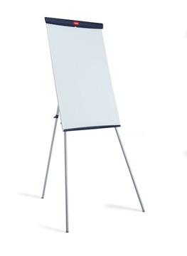 NOBO Basic 1905244 stalowy flipchart magnetyczny na statywie mobilny biały