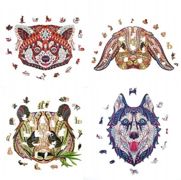 Деревянный пазл Набор деревянных пазлов Премиум М