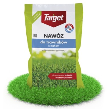 NAWÓZ DO TRAWNIKA Z MCHEM WAPŃ MAGNEZ SKUTECZNY NATURALNY 15 KG TARGET