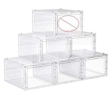 Plastikowe pudełka na buty biały