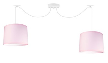 Lampa pająk wisząca ABAŻYR PINK 2 led żyrandol