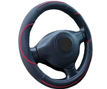 Pokrowiec na kierownice BMW seria 1 2 3 E46 E90 F30 X1 X3 X5 czarnoczerwony