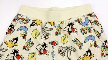 Spodnie damskie dresowe dresy Looney Tunes Zwariowane Melodie r. M kieszeń