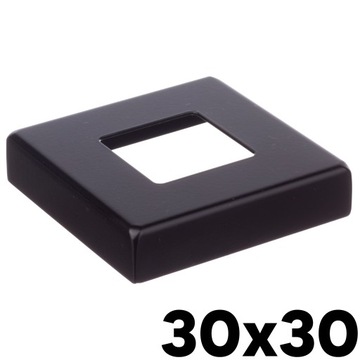 Rozeta maskująca na słupek 30x30 RAL 9005 czarny