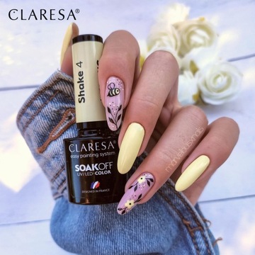CLARESA SHAKE HYBRID ЛАК ДЛЯ НОГТЕЙ ПАСТЕЛЬ ДЛЯ ВЕСНЫ ЗЕЛЕНЫЙ РОЗОВЫЙ