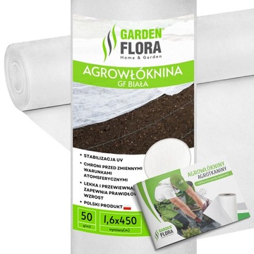 AGROWŁÓKNINA BIAŁA ZIMOWA GF 1,6x450M AGROTKANINA OKRYCIOWA OTULINA 50G