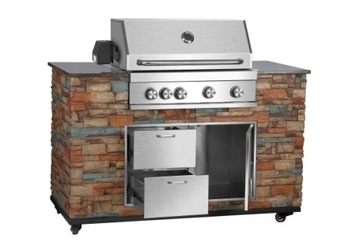 GRILL GAZOWY EL FUEGO BURLINGTON 19.8KW ROŻNO STAL KAMIENNY SOLIDNY OUTLET!