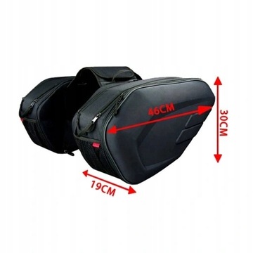 SAKWY MOTOCYKLOWE TORBY KUFRY BOCZNE POKROWIEC PASY 38L - 58L hIT TopX