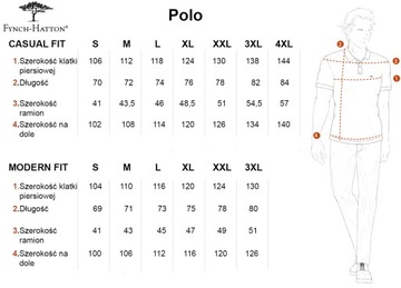 Koszulka Polo z Kieszonką Fynch-Hatton Bawełna 3XL