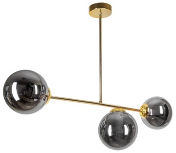 LAMPA WISZĄCA SUFITOWA ŻYRANDOL ZŁOTA KULE LED