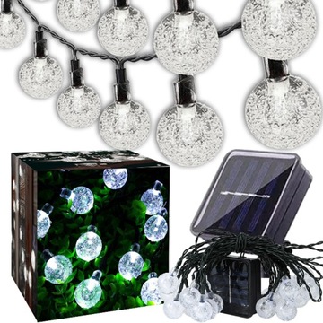 GIRLANDA SOLARNA OGRODOWA ŚWIETLNA LAMPKI SOLARNE 200 ŻARÓWEK LED 22M