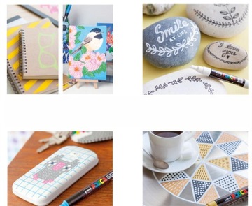 Маркеры Posca с плакатной краской - НАБОР из 16 шт.