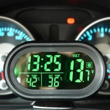 АВТОМОБИЛЬНЫЙ ВОЛЬТМЕТР 12В 24В Часы-сигнализация HIT
