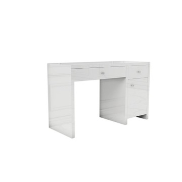 Białe szklane biurko Glamour - 130cm