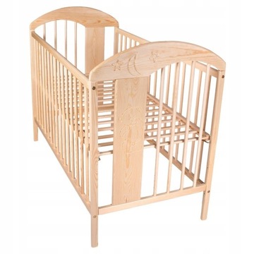 ŁÓŻECZKO DREWNIANE 120x60 DLA DZIECI SOSNA