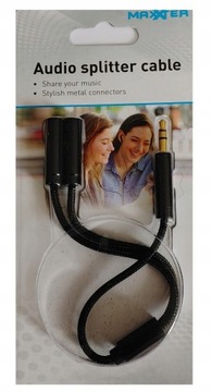 Kabel 2 splitter Audio jack MAXXTER czarny