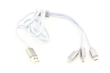 KK21M KABEL 3w1 MICRO USB/ USB-C