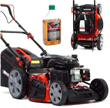 Kosiarka spalinowa Hortmasz z napędem / 53 cm, 224 cm3, 4w1, żeliwna tuleja
