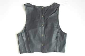 ГЛАМУРНЫЙ Короткий топ из кожи + ацтекские узоры S/M