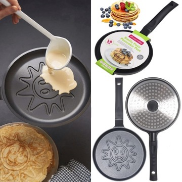 PATELNIA SŁOŃCE DO PANCAKES NALEŚNIKÓW JAJEK PLACKÓW OMLETÓW 18 cm