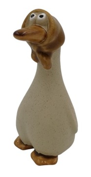Kaczka figurka ceramiczna śmieszna mała szalikiem