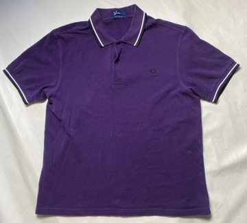 FRED PERRY ORYGINALNE FIOLETOWE POLO L