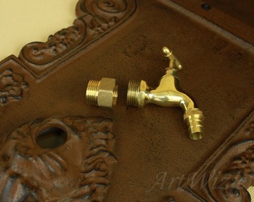 Чугунная раковина со смесителем для садовой раковины с тушью