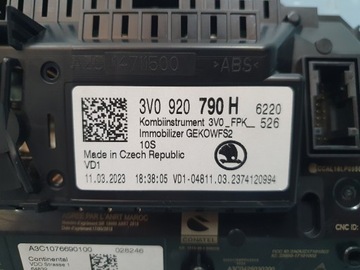 СЧЕТЧИК ЧАСОВ SKODA SUPERB III 3V0 VIRTUAL DIGITAL