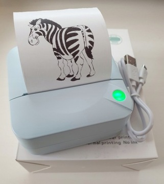 МИНИ ТЕРМОПРИНТЕР DRUKUS ДЛЯ ФОТО ЭТИКЕТОК + НАБОР ИЗ 12 РОЛИКОВ В ПОДАРОК