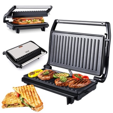 GRILL Opiekacz ELEKTRYCZNY 1500W Kontaktowy PANINI