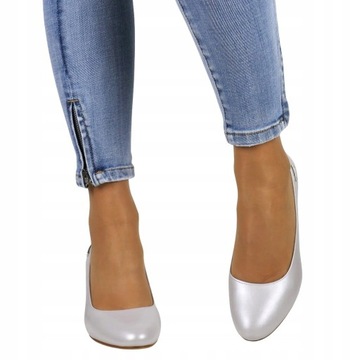 СЕРЕБРЯНЫЕ ЖЕНСКИЕ ТУФЛИ НА ВЫСОКОМ КАБЛУКЕ ЖЕМЧУЖНЫЕ С ДЕКОРАТИВНЫМ КАБЛУКОМ, УДОБНЫЕ