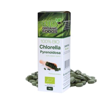 Chlorella Pyrenoidosa BIO Organic Foods tabletki 320 sztuk 80 g