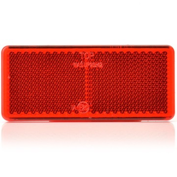 Odblask prostokątny samoprzylepny CZERWONY 96x42mm światło odblaskowe