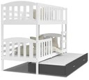 Двухъярусная кровать 200x90 + матрасы KUBUŚ для 3 человек