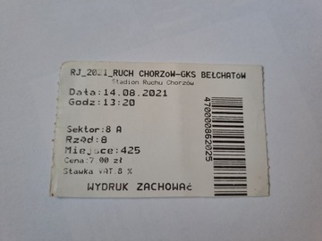 RUCH CHORZÓW - GKS BEŁCHATÓW 14-08-2021