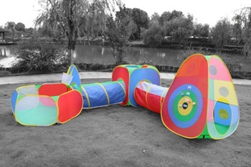 ДЕТСКАЯ ПАЛАТКА С ШАРИКАМИ 5в1 ТУННЕЛИ + ЩИТОК