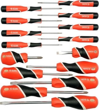 ZESTAW WKRĘTAKÓW 15szt YT-25981 TORX PŁASKI KRZYŻOWY