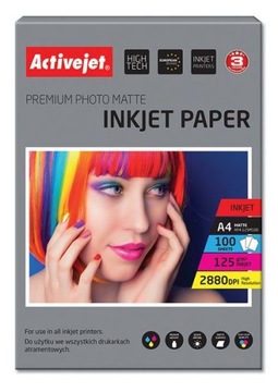 Papier matowy fotograficzny Activejet A4; 100 szt.