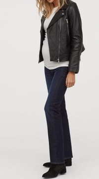 MAMA Proste Spodnie Dżinsowe Ciążowe Straight Jeans H&M r.34