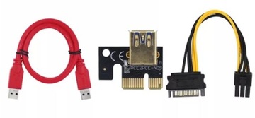 Riser 009S плюс PCI-E 1X-16X USB3.0 + USB CABLE 1M