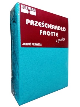 PRZEŚCIERADŁO FROTTE Z GUMKĄ 100/200 GRUBE TURKUS